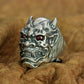 Oni Mask Hannya Ring sterling silver left