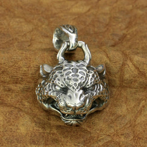 Silver Leopard Panther Pendant 