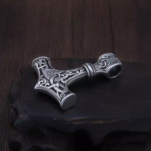 Mjolnir Thor Hammer Necklace silver