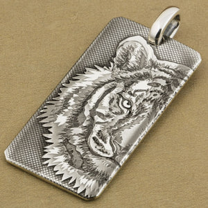 tiger pendant sterling silver 