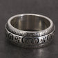 rotatable spinner buddhist ring silver