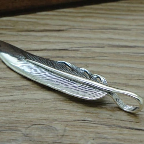 sterling silver feather pendant sale