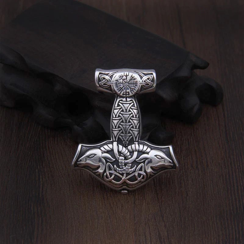 goats Thor's Hammer Pendant Necklace - Mjölnir necklace