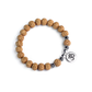 Buddhist Rudraksha Mala Bracelet Prayer Beads 8-9mm - Free Shipping