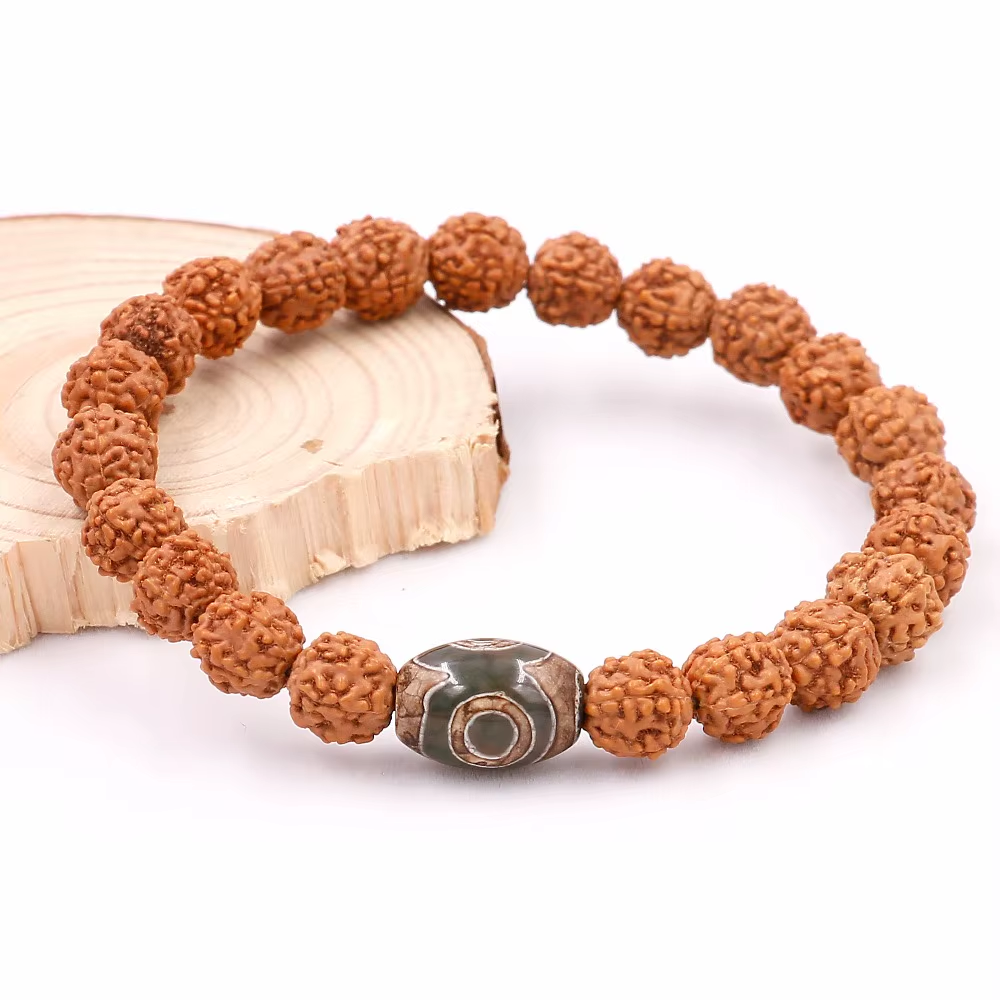 Rudraksha Dzi bracelet men women