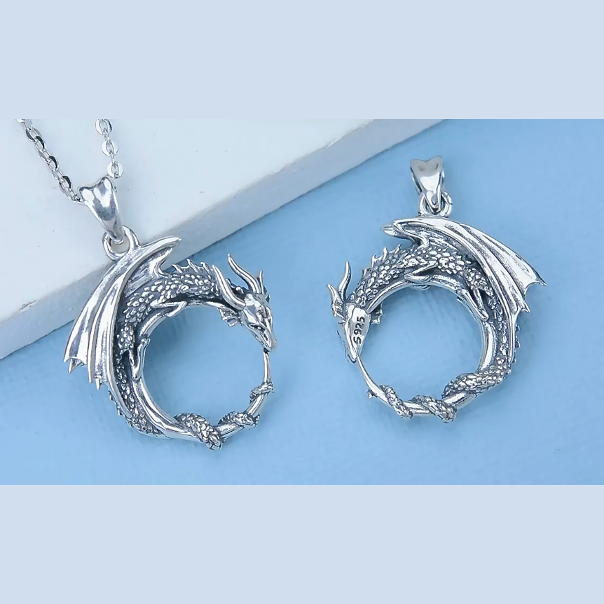 Sterling Silver Dragon Pendants