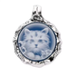 cat cameo pendant silver