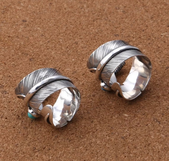 indian turquoise artisan ring back