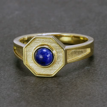 Klaus Mikaelson gold plated ring close-up