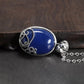 lapis lazuli pendant necklace close up