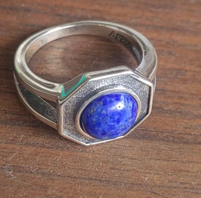 lapis lazuli silver ring