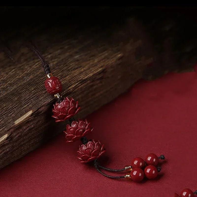 lotus pendant close up carving