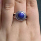 mens vampire diaries ring blue stone close up