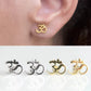 minimalist spiritual om symbol studs earrings
