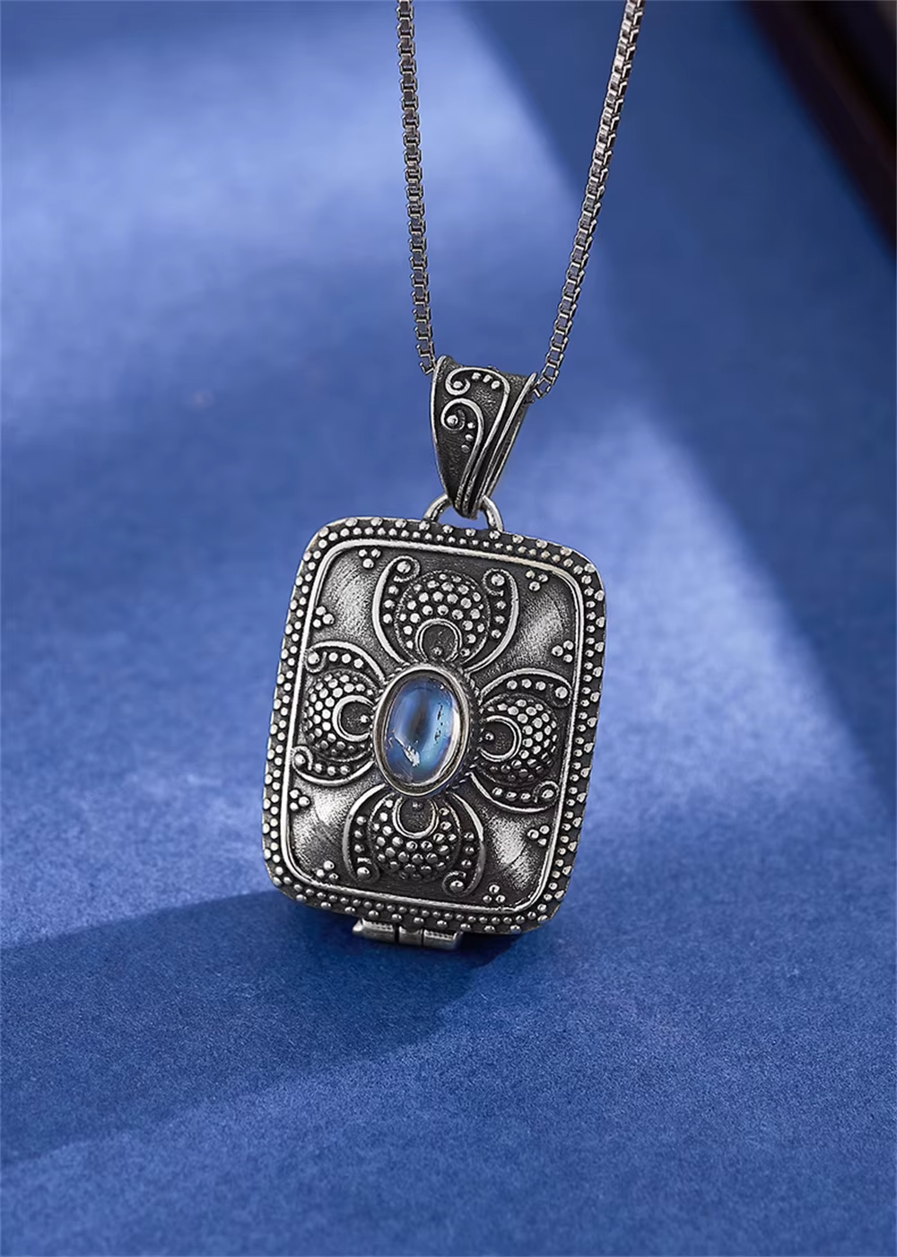 moonstone locket necklace