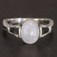 moonstone oval ring