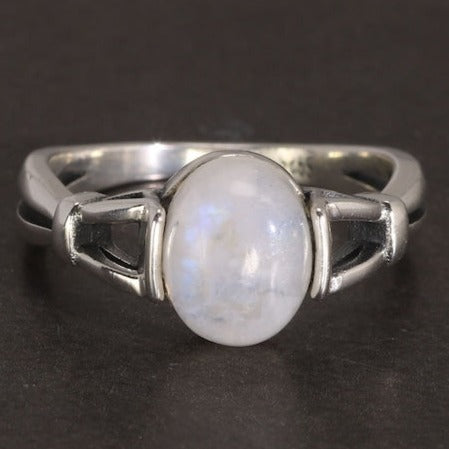 moonstone oval ring