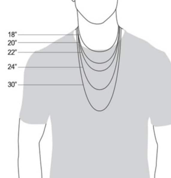 necklace size chart men