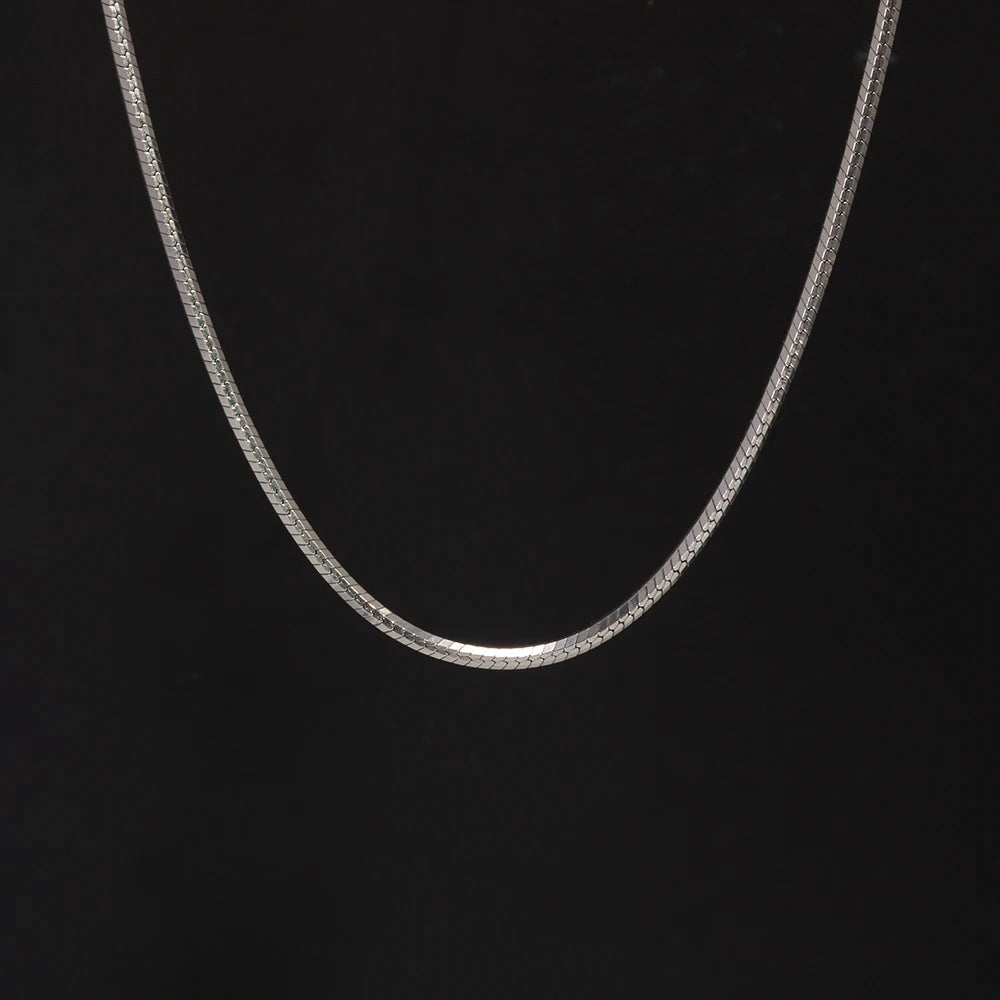 octagonal snake chain necklace