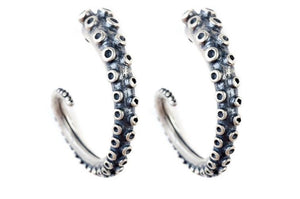 octopus tentacle earrings front
