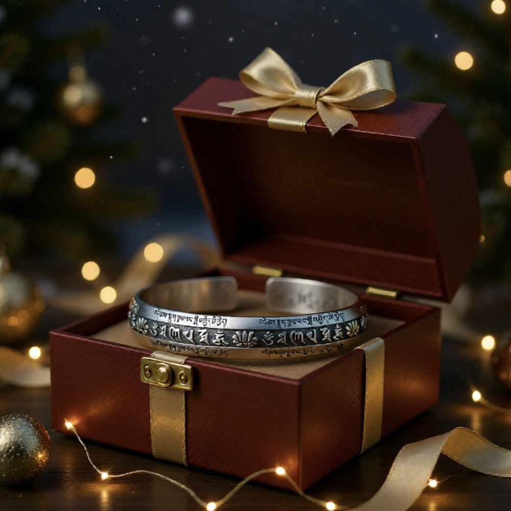 om mantra bracelet in a box