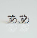 om stud earrings