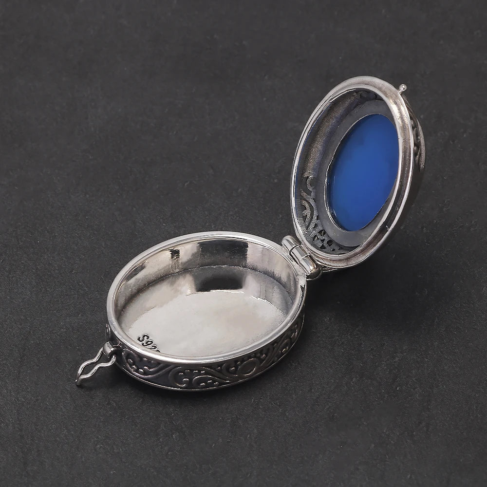 open cameo locket interior