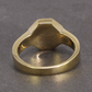 polished gold plated vampire ring detail back side