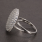 oval cubic zirconia engagement ring side view