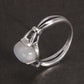 oval moonstone ring side view