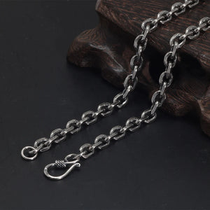 oval silver chain