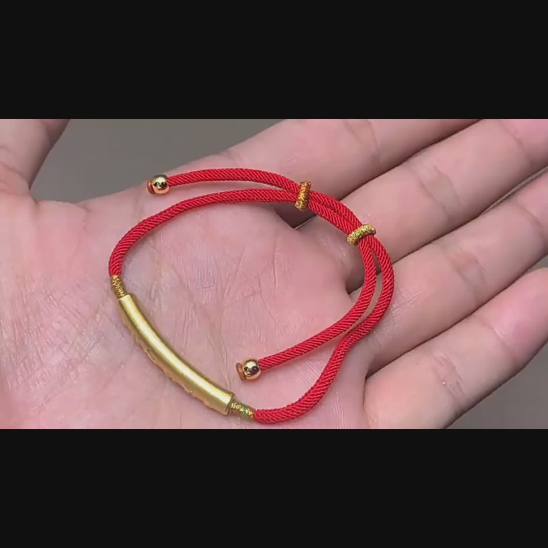 red string bracelet OM Buddha video