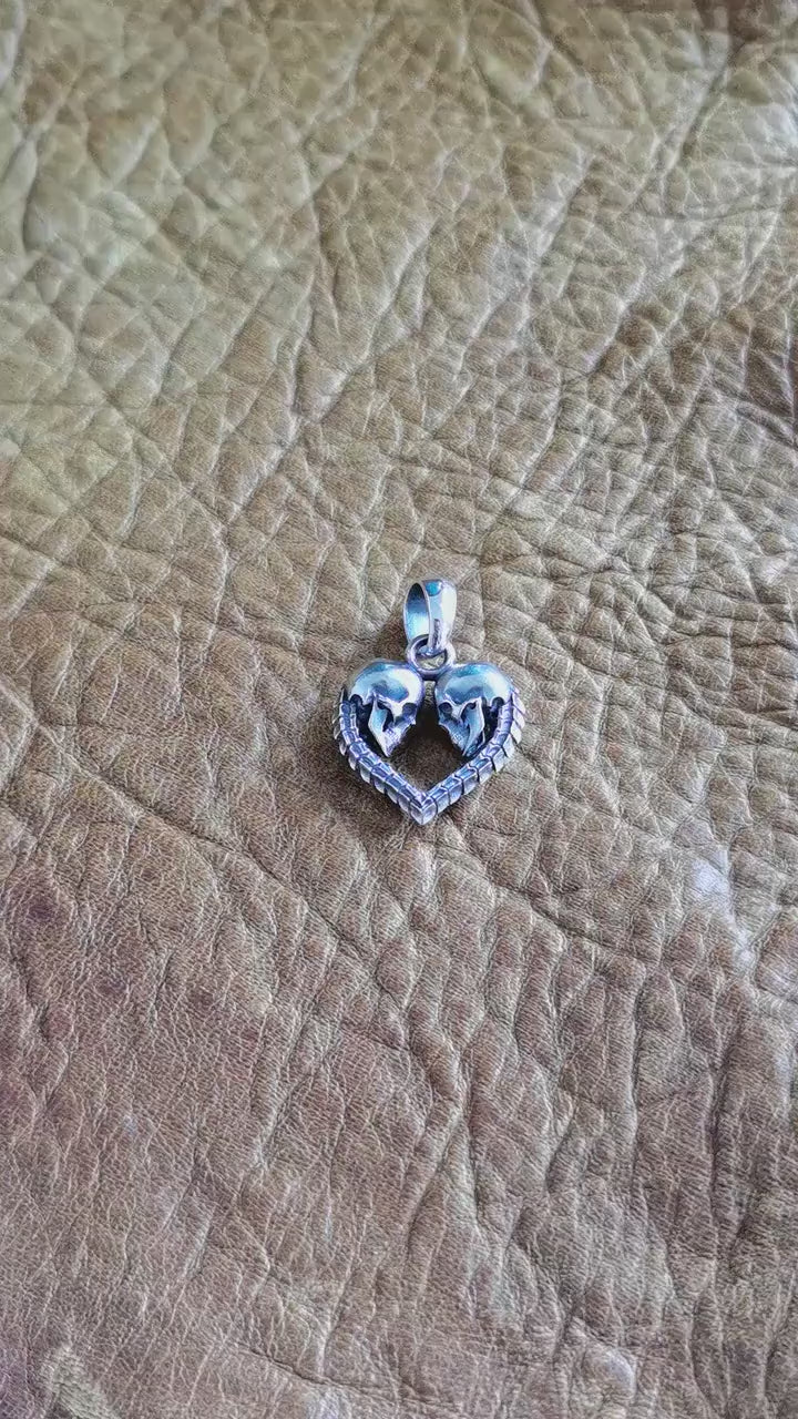 skull pendant,skull heart necklace video