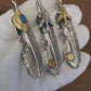 Feather Turquise Pendants Sterling Silver
