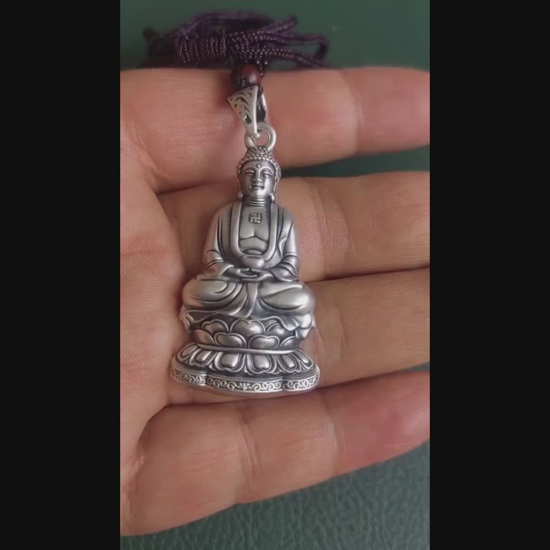  silver buddha necklace video