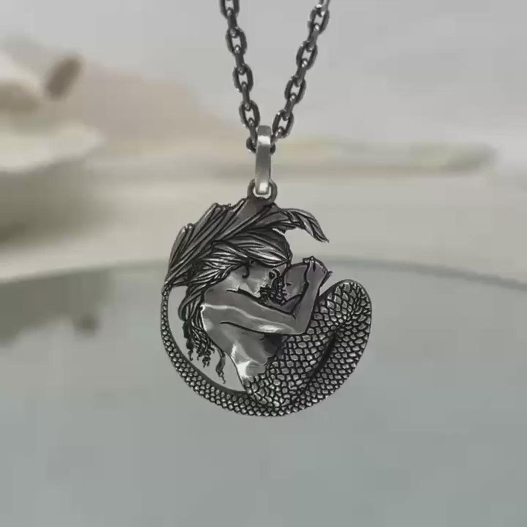 Mermaid Pendant Sterling Silver