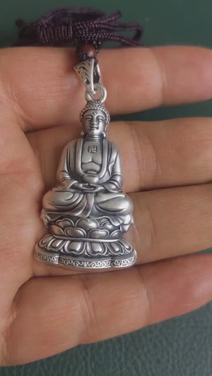 sterling silver buddha pendant necklace video