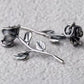 rose stem jewelry silver