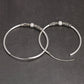 round silver hoop earrings women everyday jewelry
