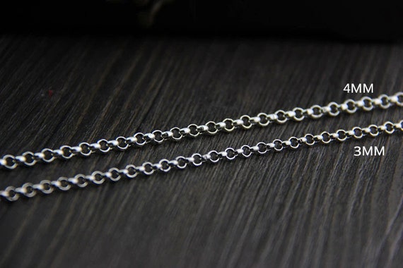 round link silver chain
