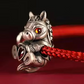 ruby red crystal vintage horse charm bracelet