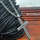 silver cable chain with cross pendant