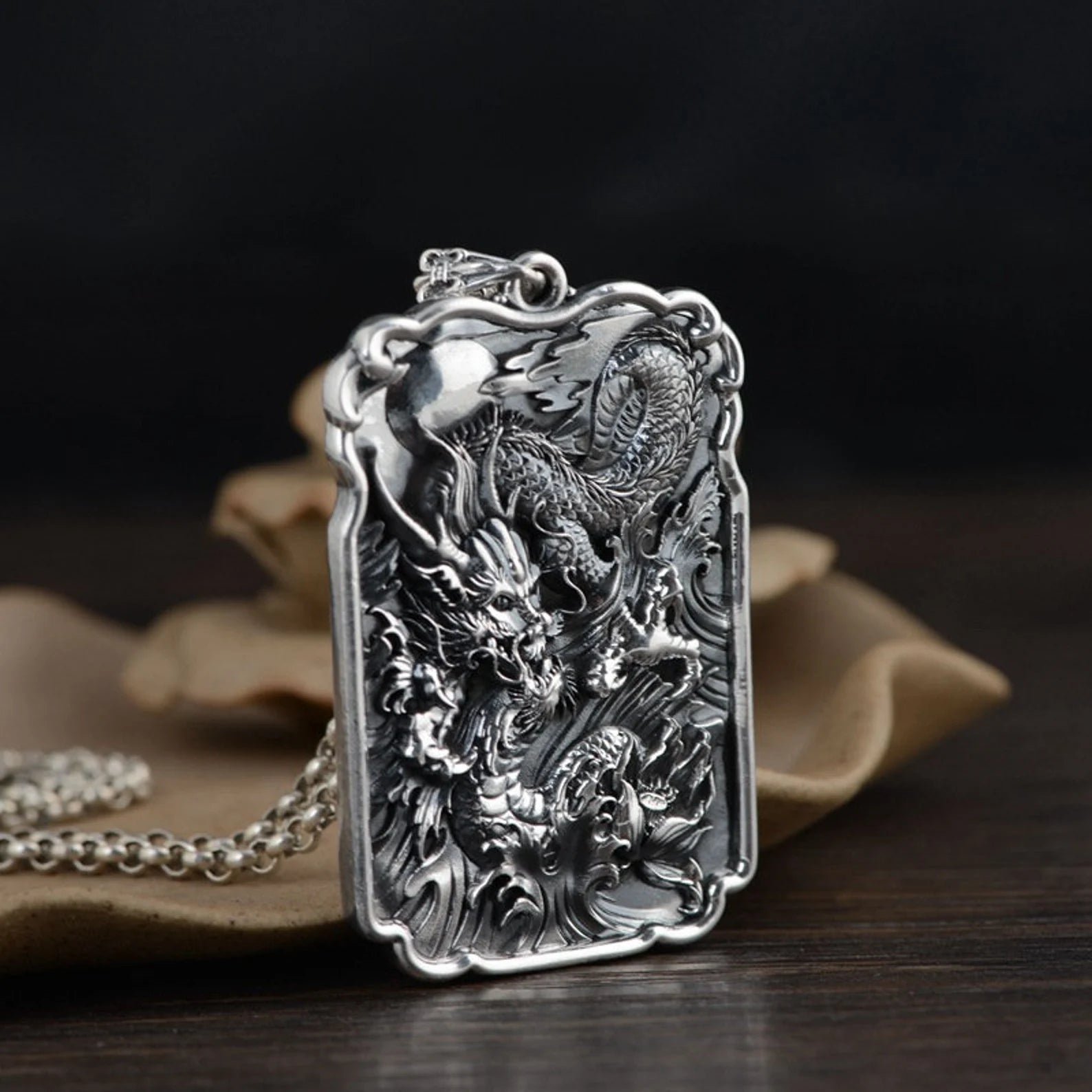 Dragon Pendant Sterling Silver 