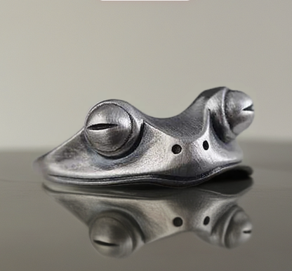 Silver Frog Ring for Women