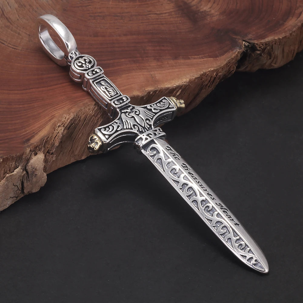 silver sword pendant 