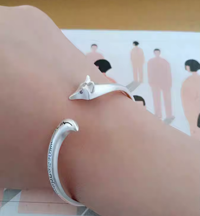 silver Fox bracelet on wrist