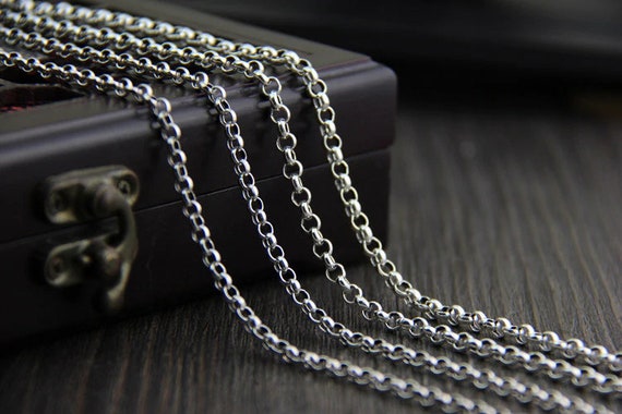 silver belcher chain necklace