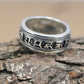 silver buddhist fidget ring