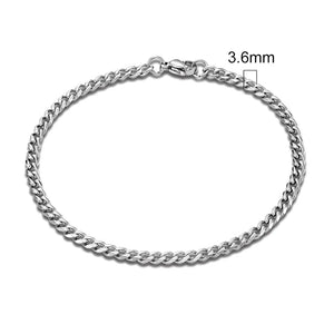 silver cuban link bracelet
