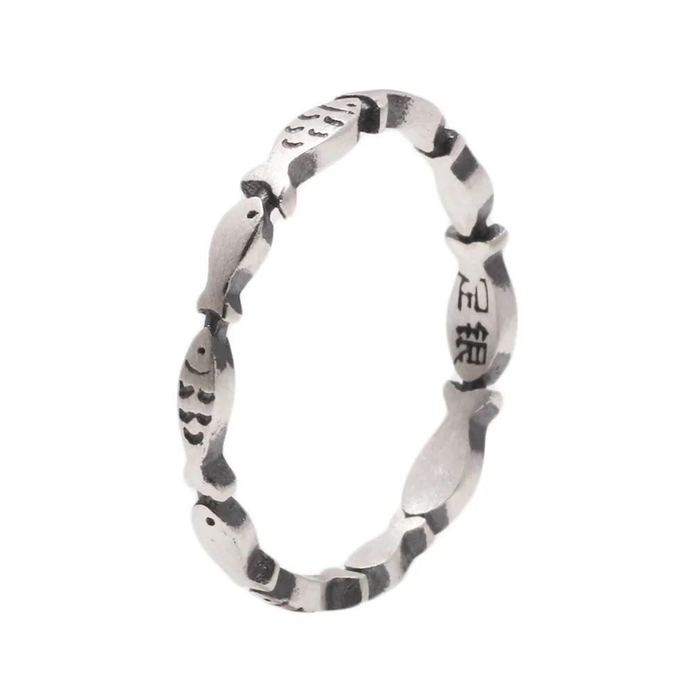 silver fish ring